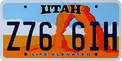 UT license plate Z766IH