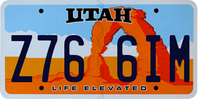 UT license plate Z766IM