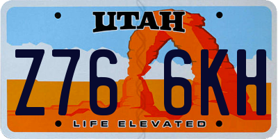 UT license plate Z766KH
