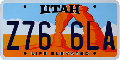 UT license plate Z766LA