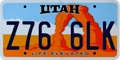 UT license plate Z766LK