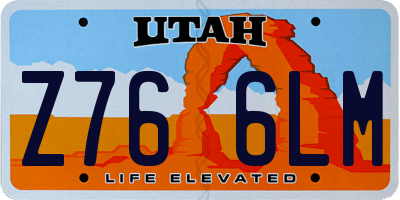 UT license plate Z766LM