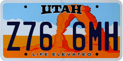 UT license plate Z766MH
