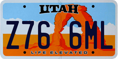 UT license plate Z766ML