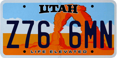 UT license plate Z766MN