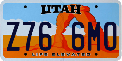 UT license plate Z766MO