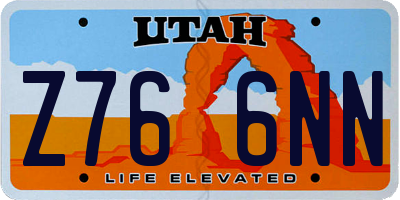 UT license plate Z766NN