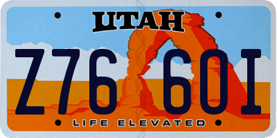 UT license plate Z766OI