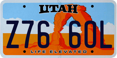 UT license plate Z766OL