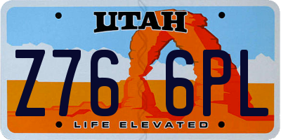 UT license plate Z766PL
