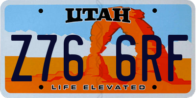 UT license plate Z766RF