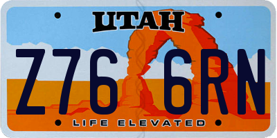 UT license plate Z766RN