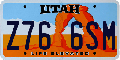 UT license plate Z766SM