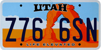 UT license plate Z766SN