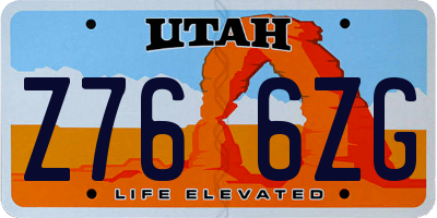 UT license plate Z766ZG