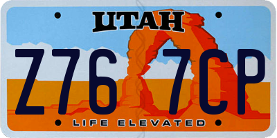 UT license plate Z767CP