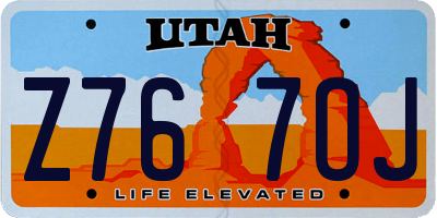 UT license plate Z767OJ