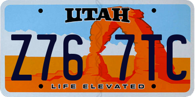 UT license plate Z767TC