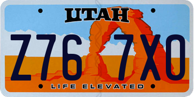 UT license plate Z767XO