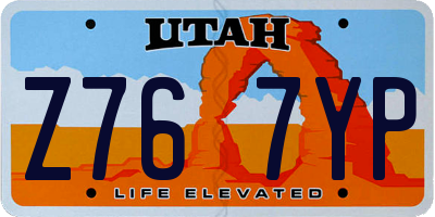 UT license plate Z767YP
