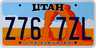 UT license plate Z767ZL