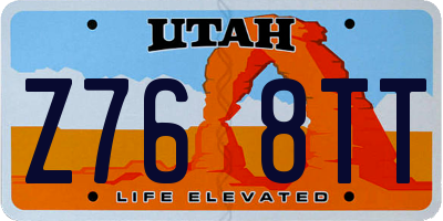 UT license plate Z768TT