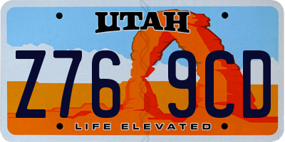 UT license plate Z769CD