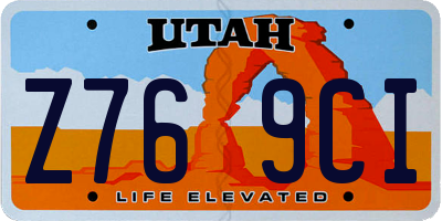 UT license plate Z769CI