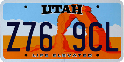 UT license plate Z769CL