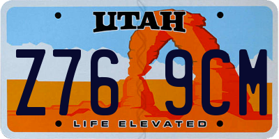 UT license plate Z769CM