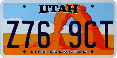 UT license plate Z769CT