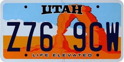 UT license plate Z769CW