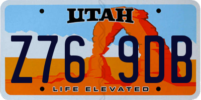 UT license plate Z769DB