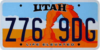 UT license plate Z769DG