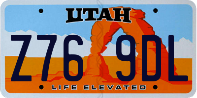 UT license plate Z769DL