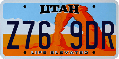 UT license plate Z769DR