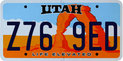 UT license plate Z769ED