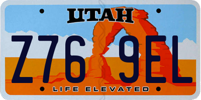 UT license plate Z769EL