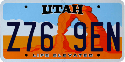 UT license plate Z769EN