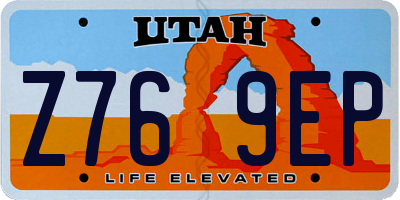 UT license plate Z769EP