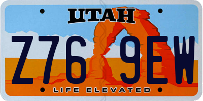 UT license plate Z769EW