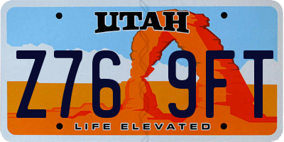 UT license plate Z769FT