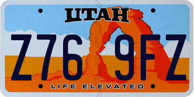 UT license plate Z769FZ