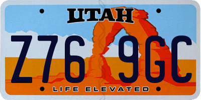 UT license plate Z769GC