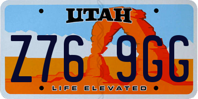 UT license plate Z769GG