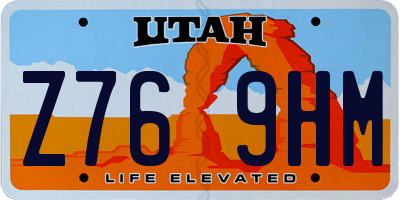 UT license plate Z769HM