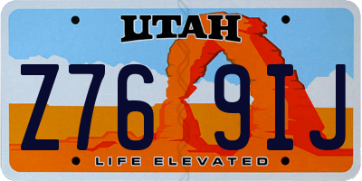 UT license plate Z769IJ