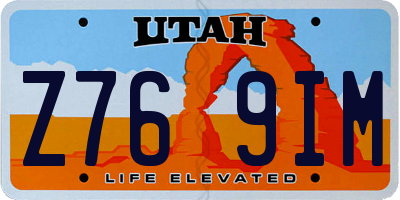 UT license plate Z769IM