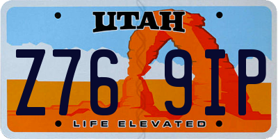 UT license plate Z769IP