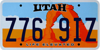 UT license plate Z769IZ